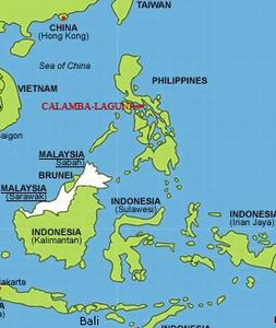 Cartina delle Filippine con evidenziata la regione dove operiamo
