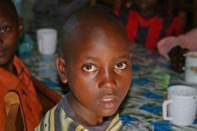 Immagine di un piccolo ospite dell'orfanotrofio "Children's home St. Patrick"