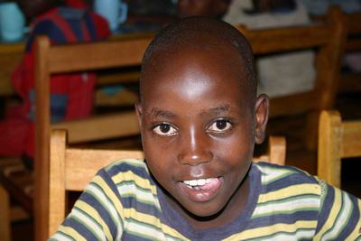 Immagine di un piccolo ospite dell'orfanotrofio "Children's home St. Patrick"