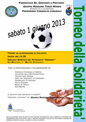 Locandina del torneo della solidarietà